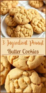 3-Ingredient Peanut Butter Cookies Vertical Photo