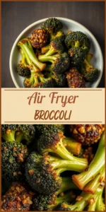 Air Fryer Broccoli Vertical Photo