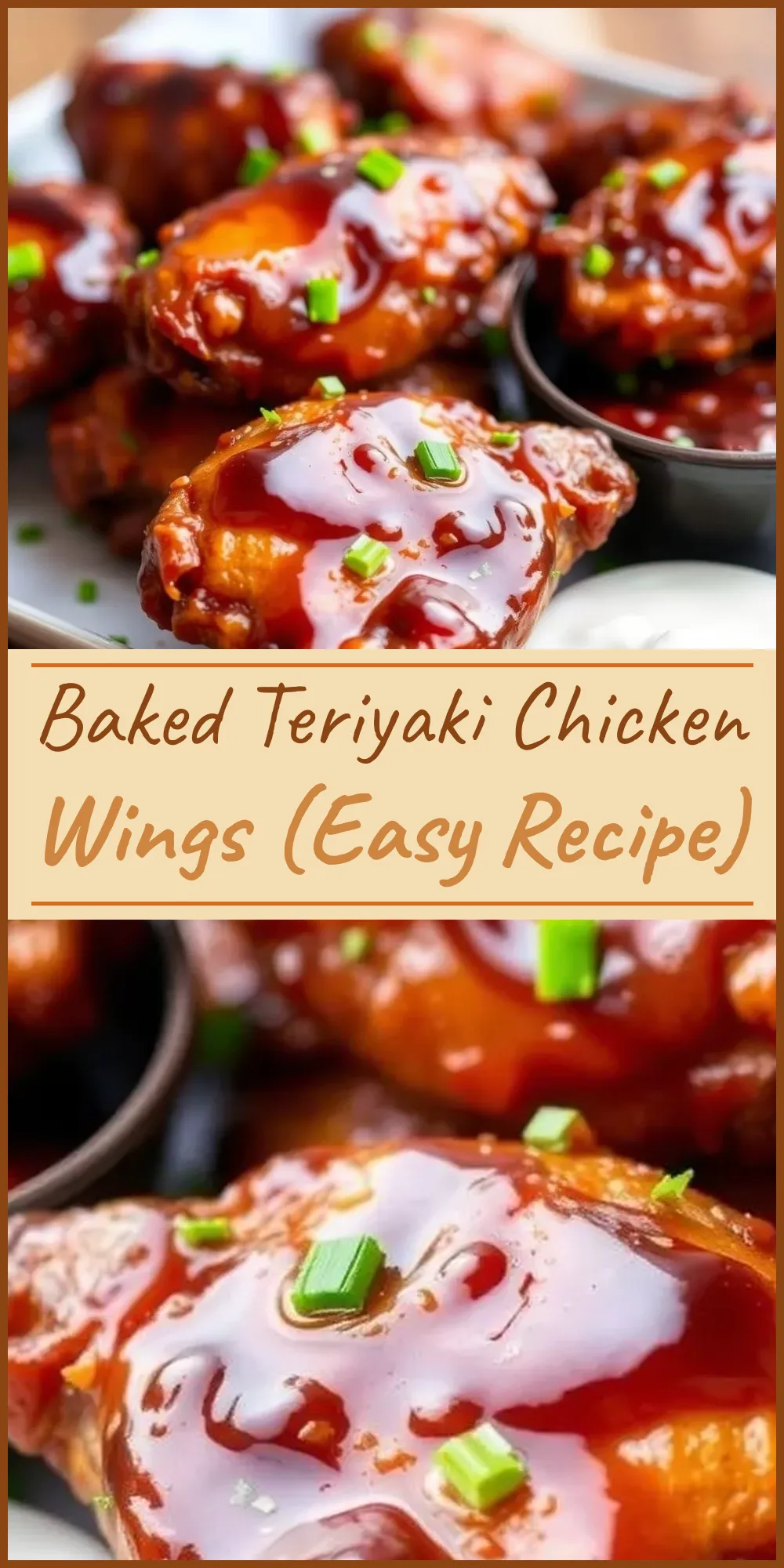 Baked Teriyaki Chicken Wings (Easy Recipe) Vertical Photo