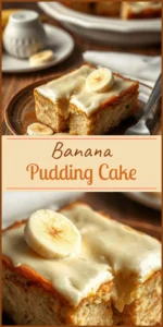 Banana Pudding Cake Vertical Photo