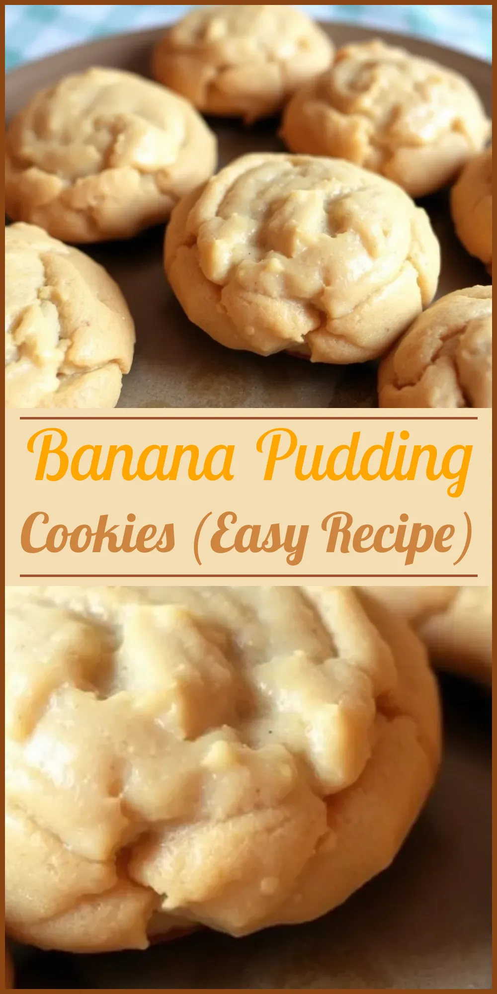 Banana Pudding Cookies (Easy Recipe) Vertical Photo