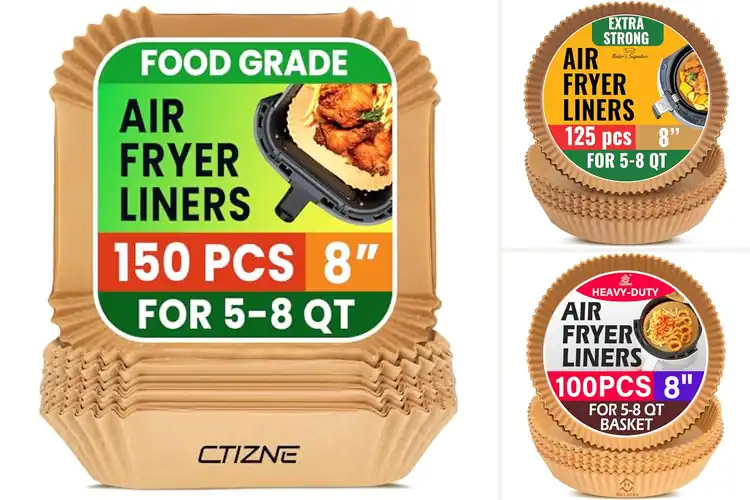 Detailed view of Best 8-Inch Disposable Air Fryer Liners