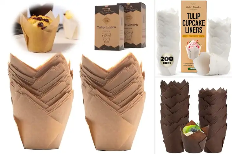 Detailed view of Best Bake Choice Tulip Liners: Perfect Cupcakes Every Time