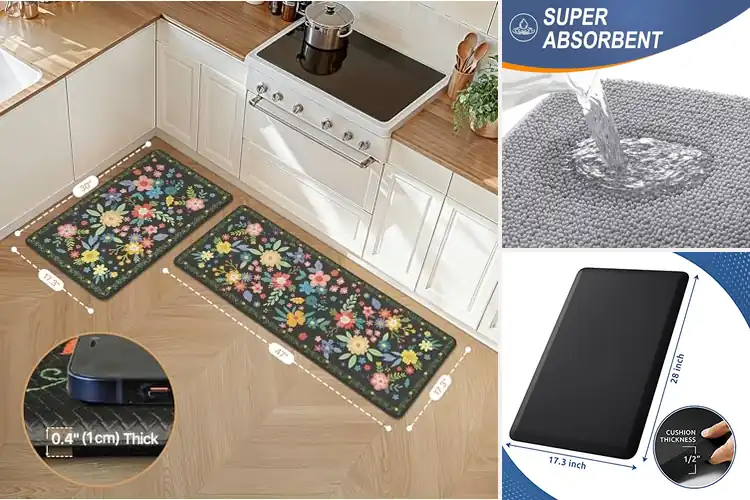 Detailed view of 10 Best Bathroom Kitchen Mats: Soft Support & Safe Floors