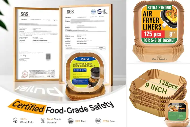 Detailed view of Best BPA Free Pfas Free Air Fryer Liners