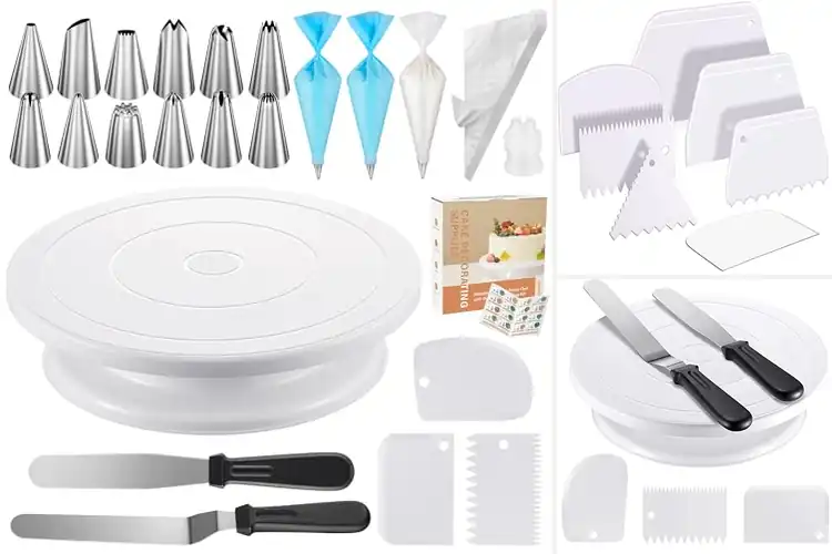Detailed view of Best Cake Decorating Kit With Scrapers