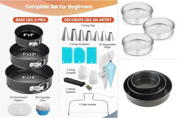 Detailed view of Best Cake Pan Sets: Bake Like a Pro with Ease & Precision