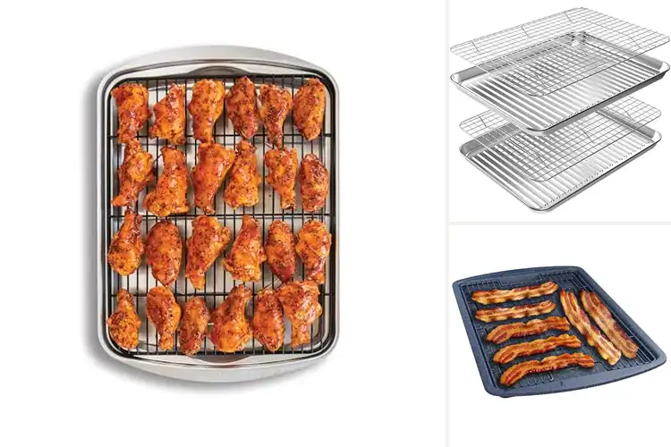 Detailed view of Best Crisping Rack and Pan Set for Perfectly Crispy Meals