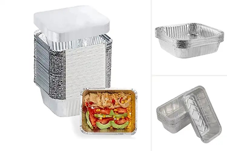 Detailed view of Best Disposable Aluminum Tins