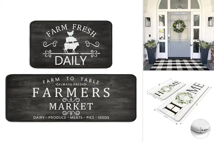 Detailed view of 10 Best Farmhouse Mats: Cozy Kitchen Comfort Awaits