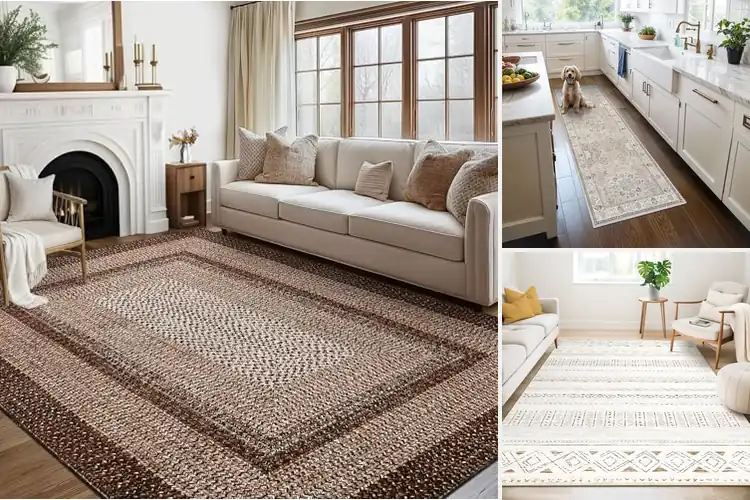 Detailed view of 10 Best Farmhouse Rugs for a Cozy Living Space