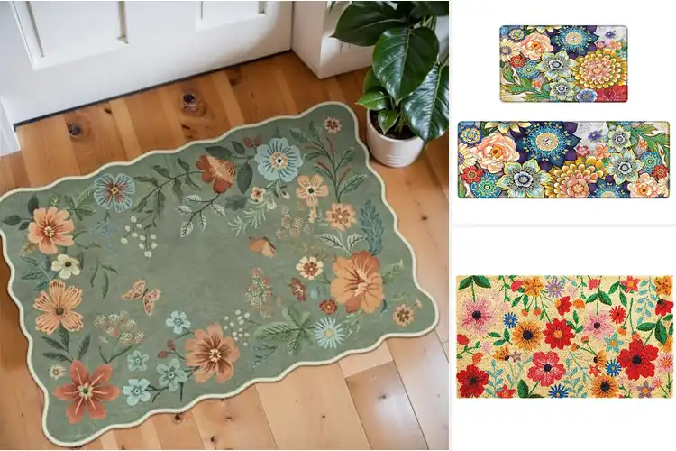 Detailed view of 10 Best Floral Mats to Brighten Your Space