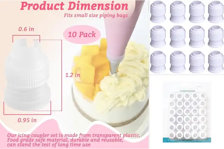 Detailed view of 10 Best Frosting Couplers : Simplify & Elevate Your Cakes