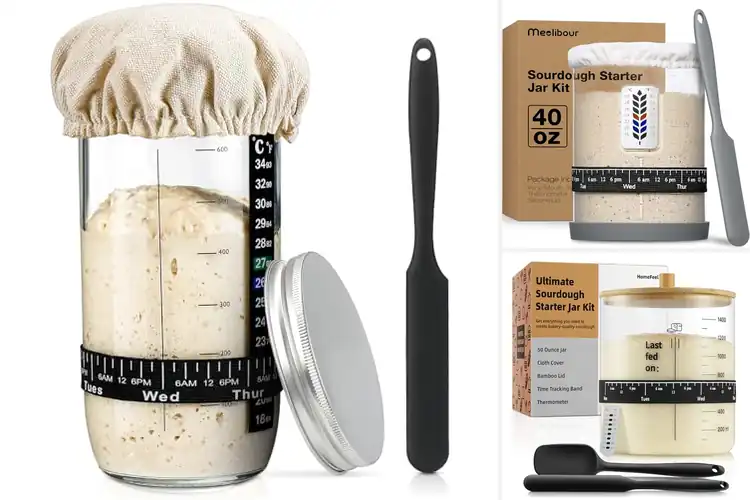 Detailed view of Best Glass Sourdough Starter Jars