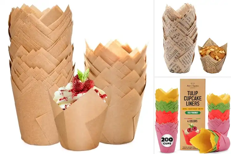 Detailed view of Best Greaseproof Tulip Liners 220°C