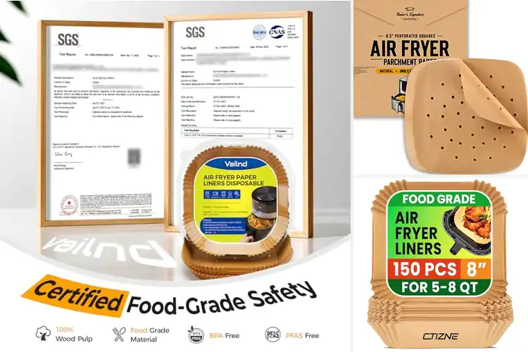 Detailed view of Best Healthier Parchment Liners For Air Fryers
