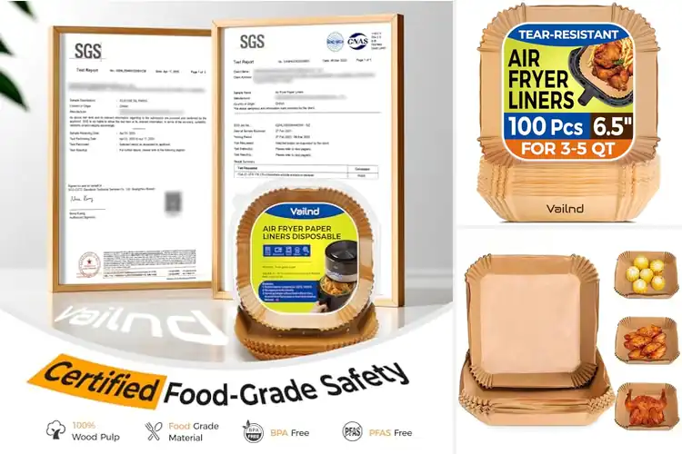 Detailed view of Best Heat Resistant Parchment Paper For Air Fryer 428 F