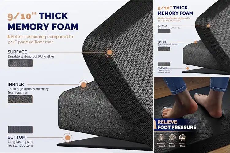 Detailed view of 10 Best Kitchen Floor Comfort Mats for Pain-Free Cooking