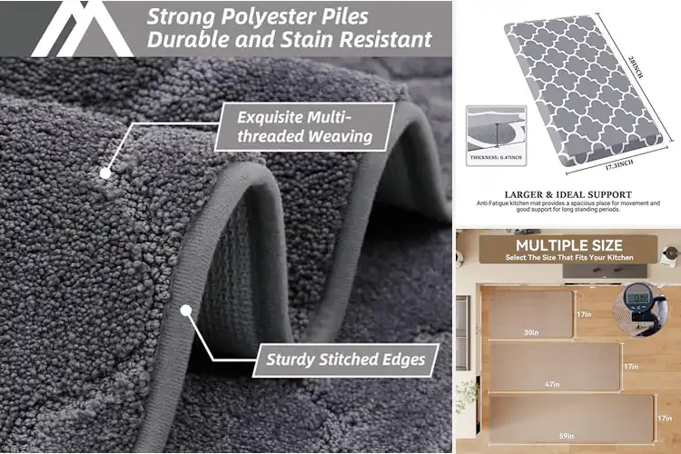 Detailed view of 10 Best Kitchen Sink Rugs: Keep Floors Safe & Dry