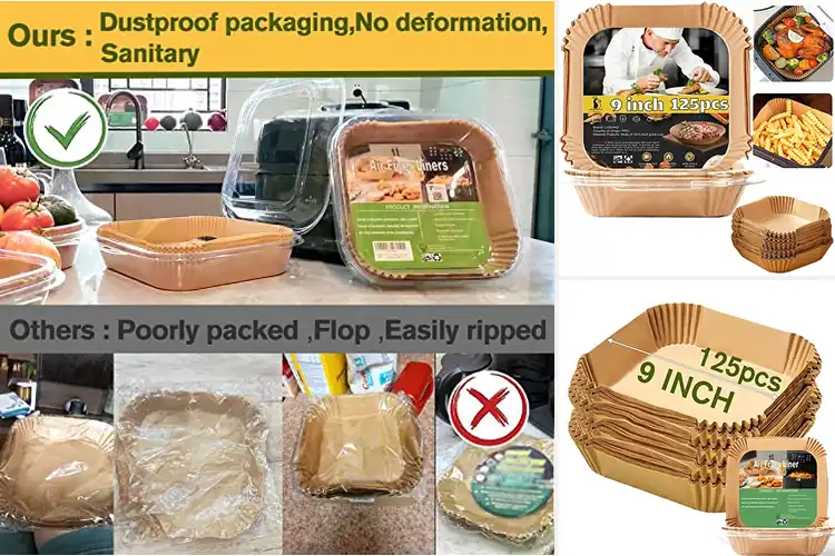 Detailed view of 10 Best Large Square Air Fryer Liners: Easy Clean