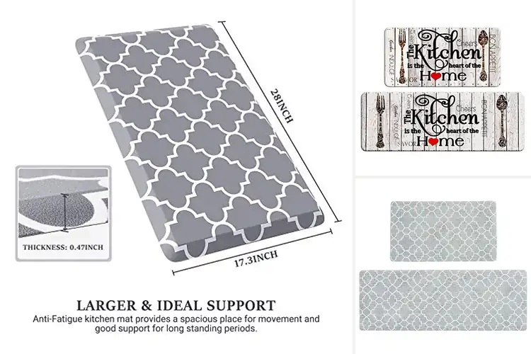 Detailed view of 10 Best Memory Foam Kitchen Rugs for Pain-Free Cooking