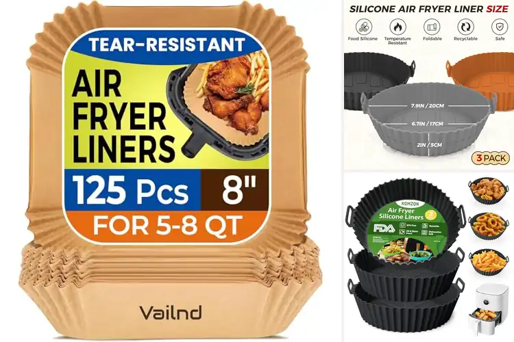 Detailed view of 10 Best Microwave Safe Air Fryer Liners for Easy Cleanup