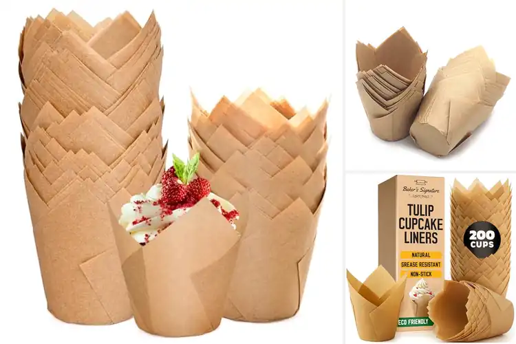 Detailed view of Best Natural Tulip Cupcake Liners