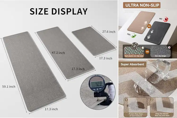 Detailed view of 10 Best Oil And Water Absorbent Kitchen Mats for Easy Clean-Up
