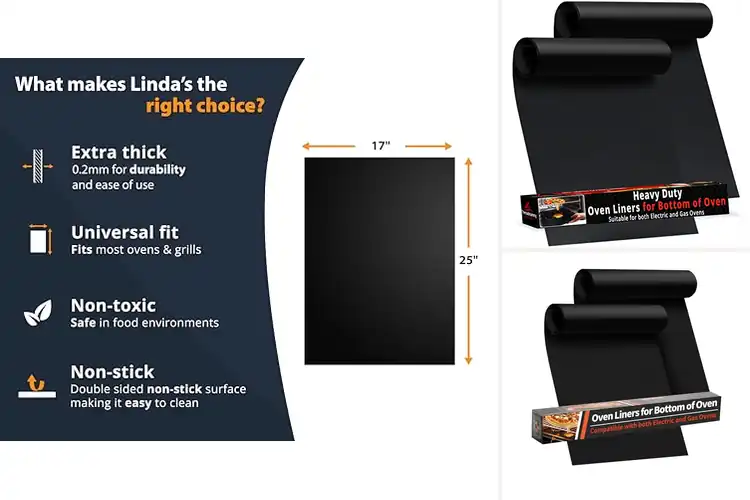 Detailed view of 10 Best Oven Liners: Effortless Oven Cleaning