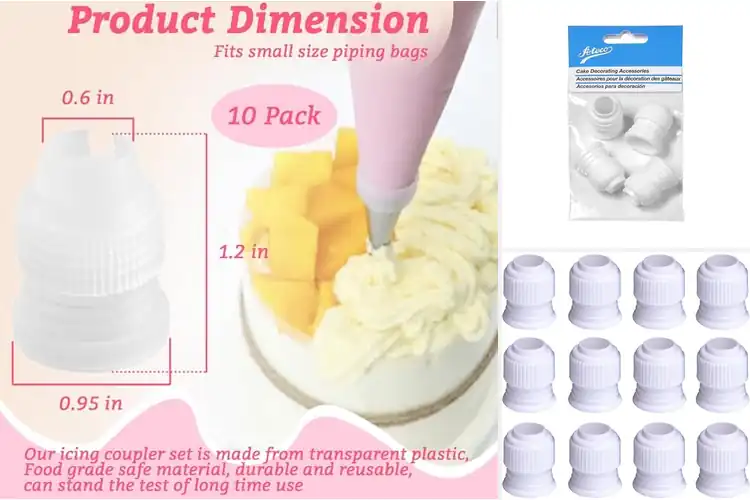 Detailed view of 10 Best Pastry Bag Couplers: Mess-Free Baking Magic