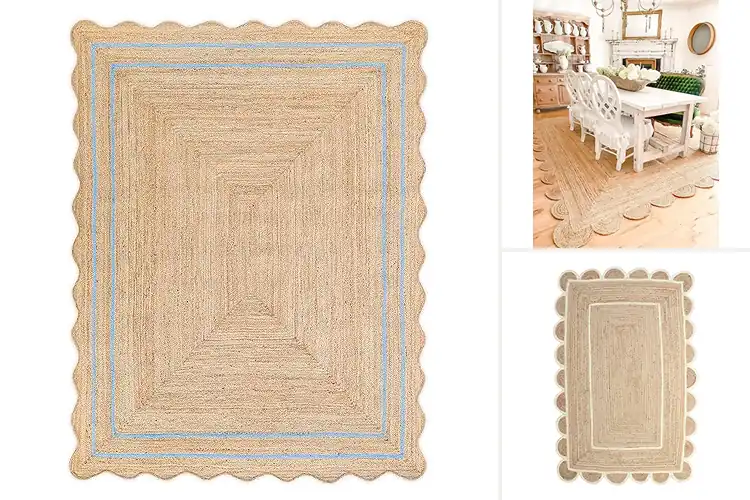 Detailed view of 10 Best Scalloped Rugs for Effortless Home Elegance