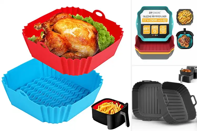 Detailed view of 10 Best Silicone Coated Air Fryer Liners Crispy, No Mess