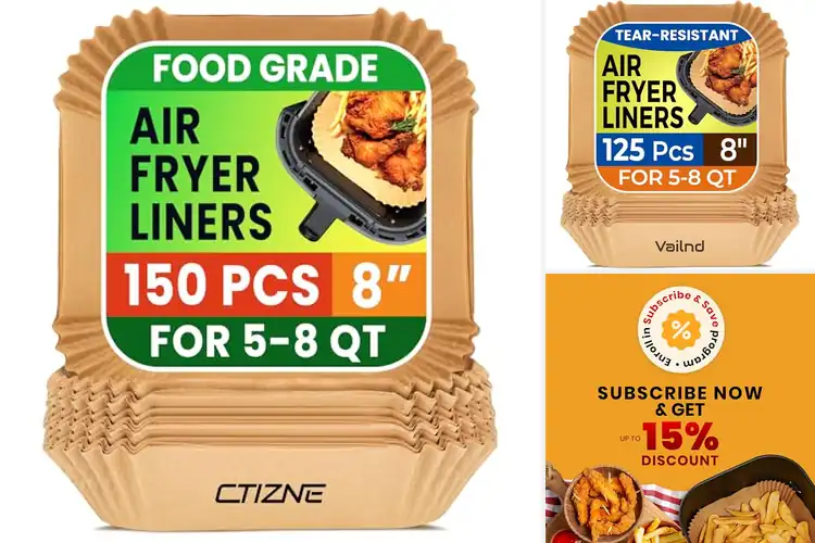 Detailed view of 10 Best Square Air Fryer Liners: Clean Baskets Effortlessly