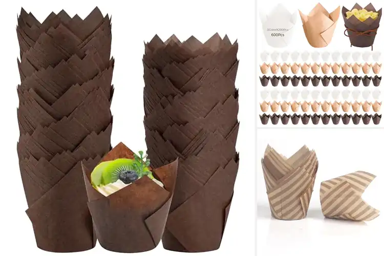 Detailed view of Best Thick Heat-Resistant Tulip Cupcake Liners