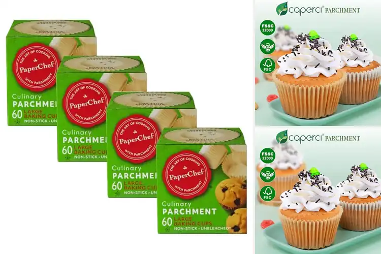 Detailed view of Best Thick Parchment Paper Cupcake Liners