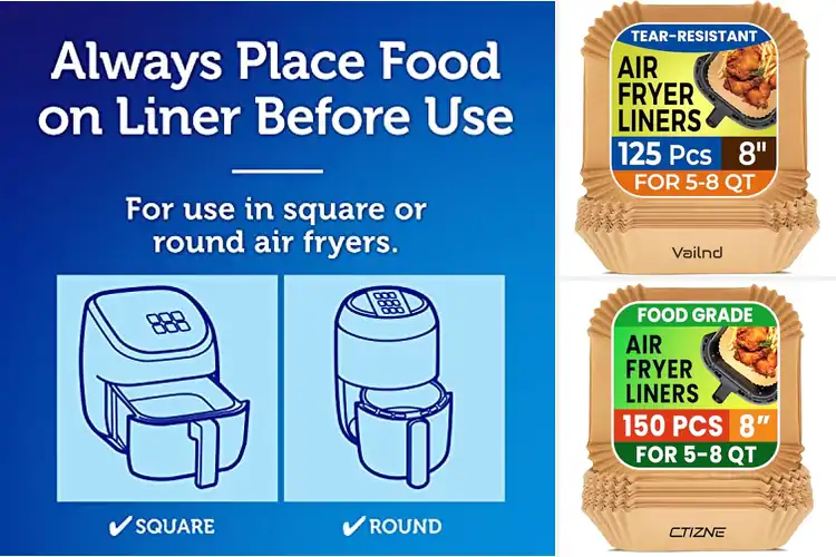 Detailed view of 10 Best Unbleached Air Fryer Liners for Hassle-Free Cooking