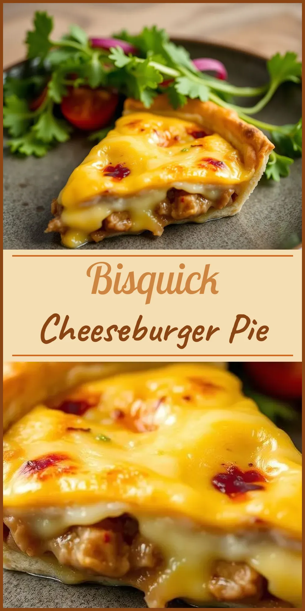 Bisquick Cheeseburger Pie Vertical Photo