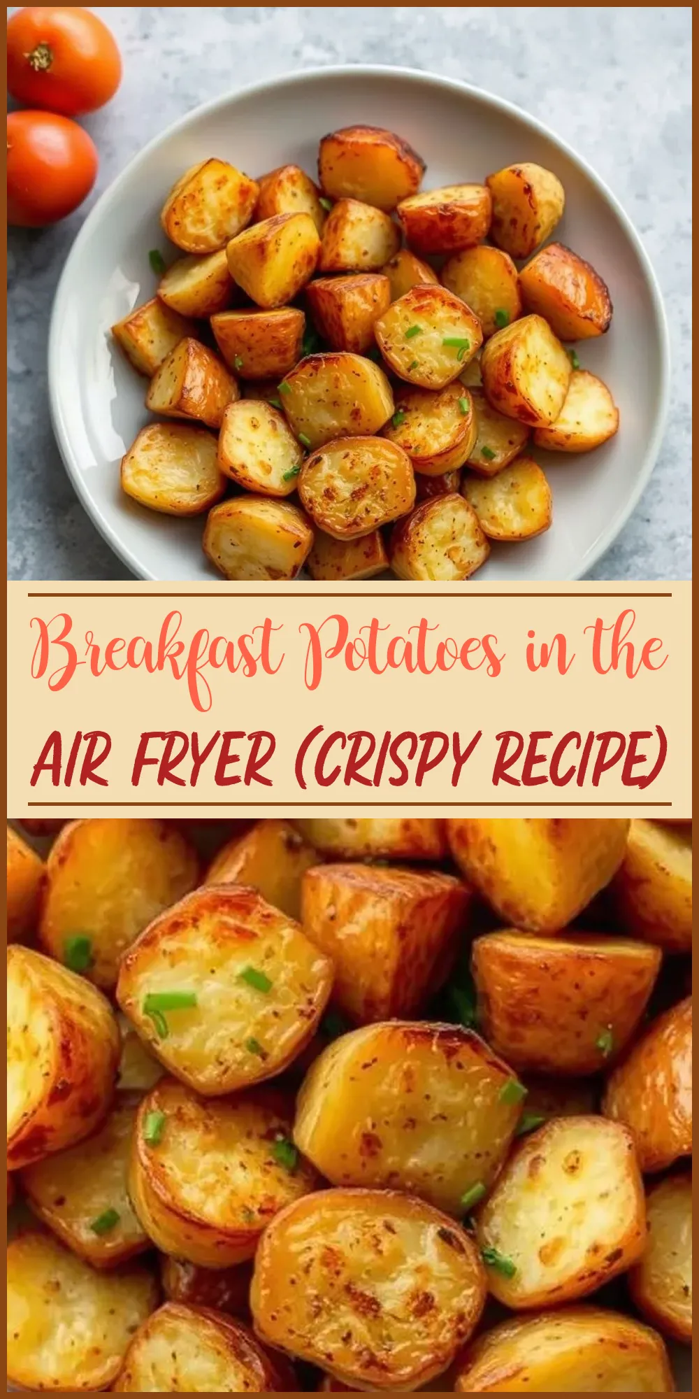 Breakfast Potatoes in the Air Fryer (Crispy Recipe) Vertical Photo