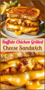 Buffalo Chicken Grilled Cheese Sandwich Vertical Photo