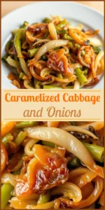 Caramelized Cabbage and Onions Vertical Photo