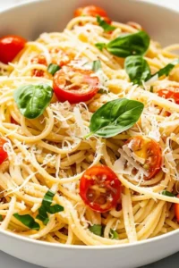 Cherry Tomato and Basil Pasta Photo
