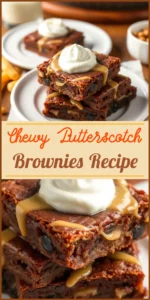 Chewy Butterscotch Brownies Recipe Vertical Photo