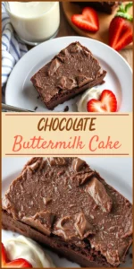 Chocolate Buttermilk Cake Vertical Photo