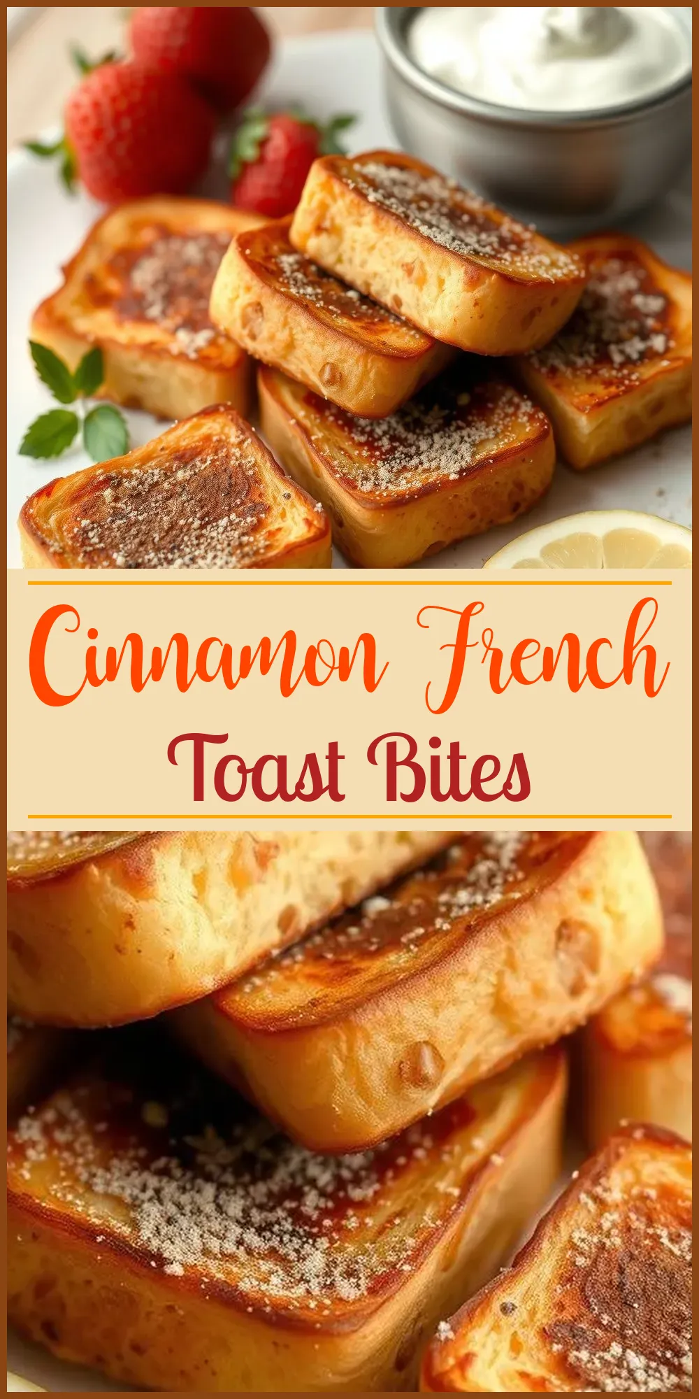 Cinnamon French Toast Bites Vertical Photo
