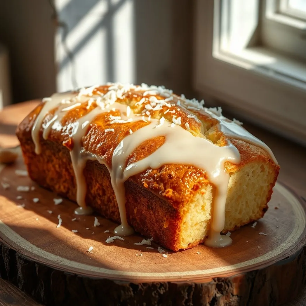 Coconut Bread with Glaze
