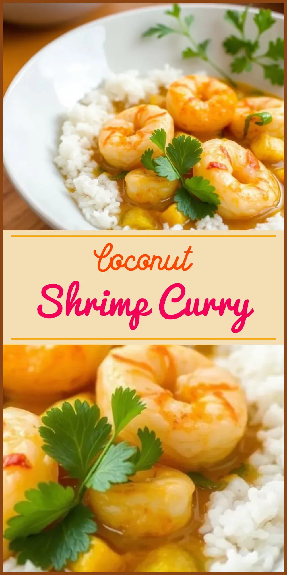 Coconut Shrimp Curry Vertical Photo