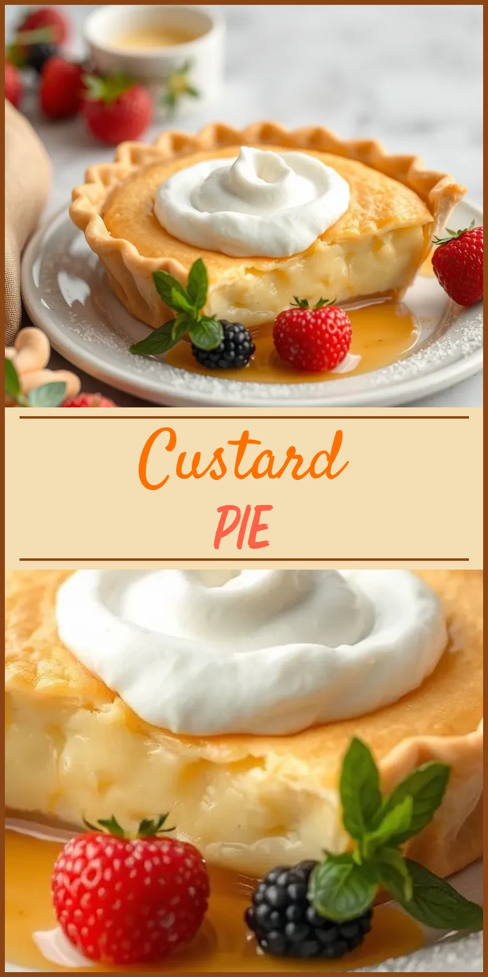 Custard Pie Vertical Photo