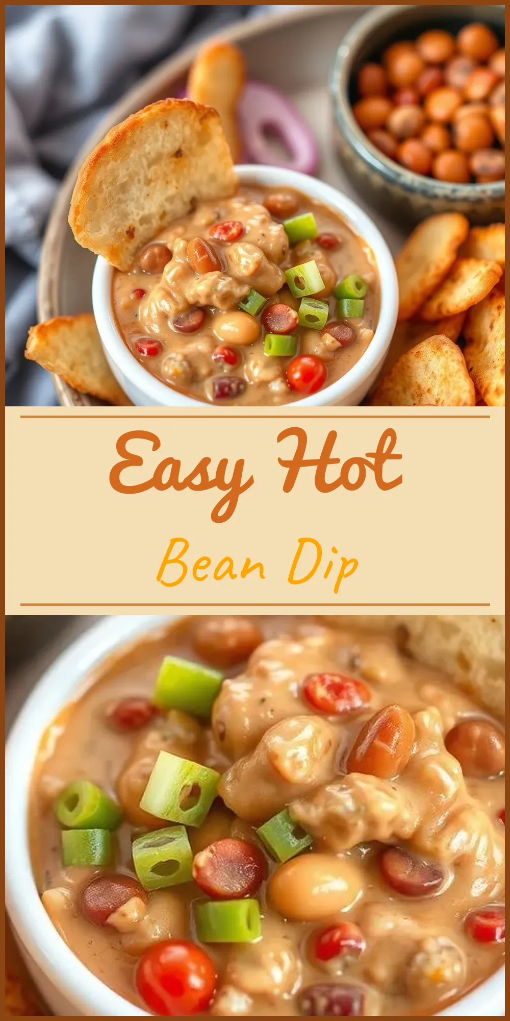 Easy Hot Bean Dip Vertical Photo