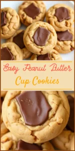 Easy Peanut Butter Cup Cookies Vertical Photo