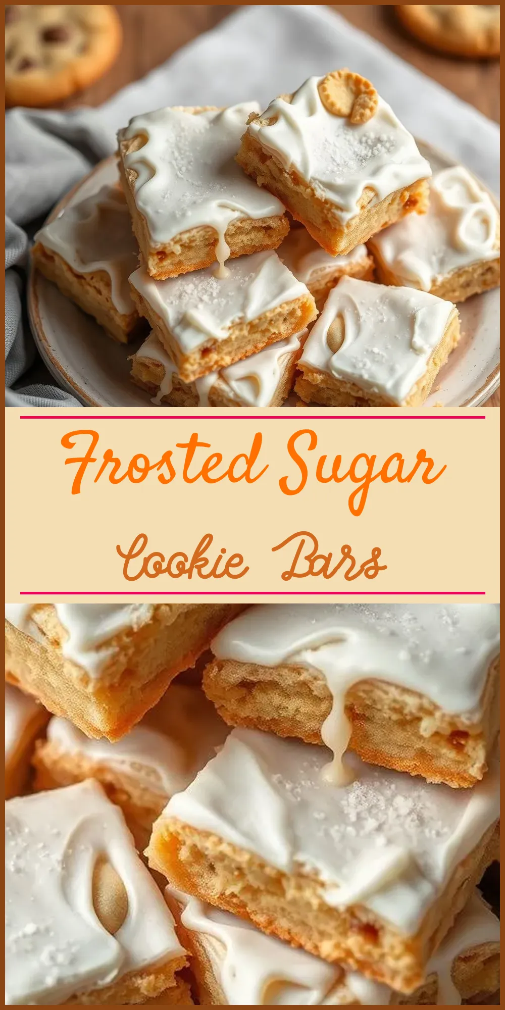 Frosted Sugar Cookie Bars Vertical Photo